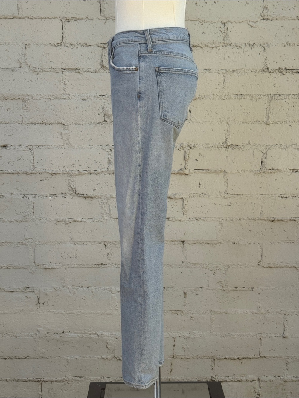Agolde Lyle Low-Rise Slim Jeans Rift Light Wash Size 25 - Picture 10 of 16